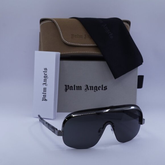 Palm Angels PERI10I KING 7607 Shield Sunglasses - Black/Grey - Picture 4 of 9